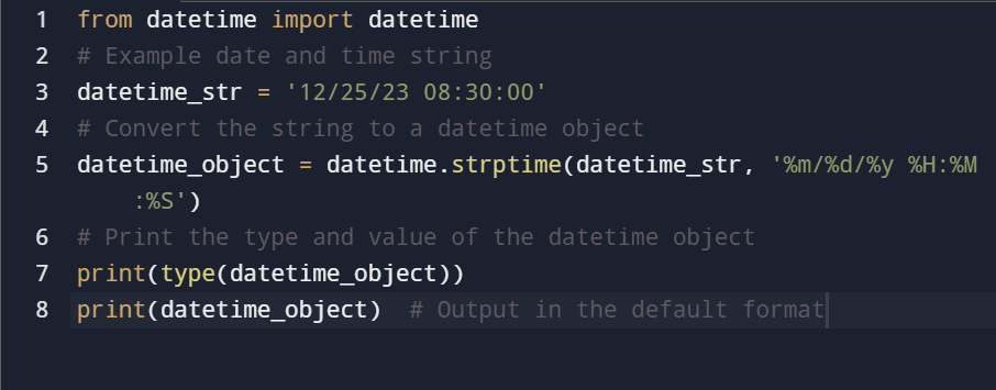 datetime Object 1